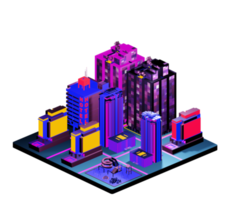 Isometric building arrangement png