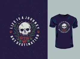 Journey of life typography t-shirt design vector