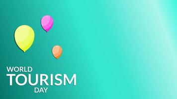 World tourism day background illustration. Flat design for tourism celebration banner element vector