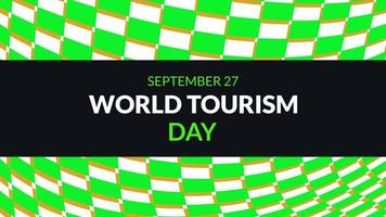 World tourism day background illustration. Flat design for tourism celebration banner element vector