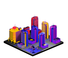 Isometric building arrangement png