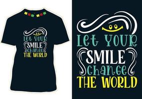 World Smile Day T-shirt Design vector