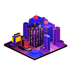 Isometric building arrangement png