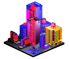 Isometric building arrangement png