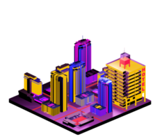 Isometric building arrangement png