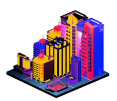 isometrische gebouw arrangement png