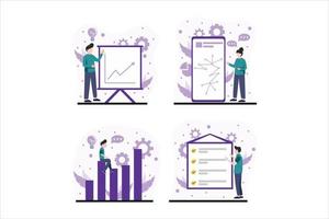 Business Flat Bundle Design Illustration vector