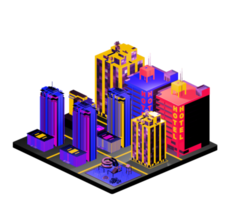 Isometric building arrangement png