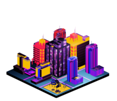 Isometric building arrangement png