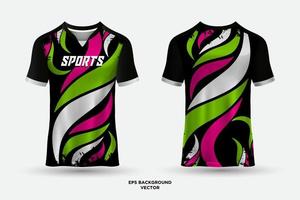 camiseta de diseño futurista y moderno adecuada para carreras, fútbol, juegos, deportes electrónicos y ciclismo. vector