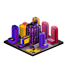 Isometric building arrangement png