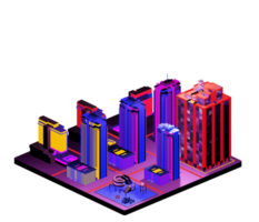 Isometric building in retro style png