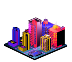 Isometric building arrangement png