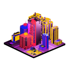 Isometric building arrangement png