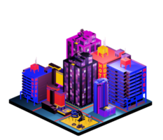 Isometric building arrangement png