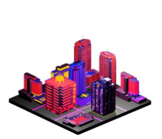 Isometric building arrangement png