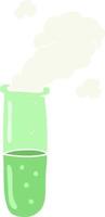 flat color illustration of science test tube vector