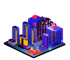 Isometric building arrangement png