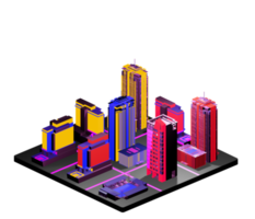 Isometric building arrangement png