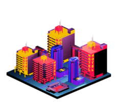 Isometric building arrangement png