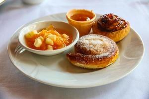 Pastry on the plate photo