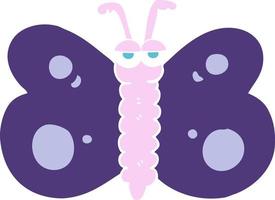 ilustración de color plano de mariposa vector