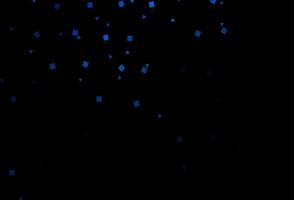 Dark BLUE vector template with crystals, circles, squares.