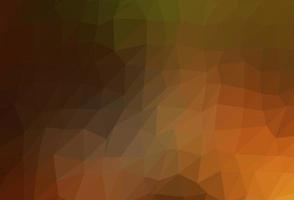 Dark Orange vector polygon abstract background.