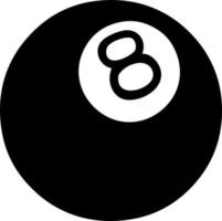 tattoo in black line style of 8 ball vector
