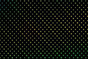 textura de vector verde oscuro, amarillo con naipes.