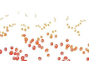 Light Orange vector background with bubbles.