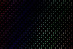 Dark multicolor, rainbow vector layout with banking symbols.