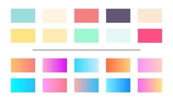 Set of gradient backgrounds. Soft color vector