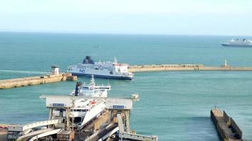 Ferry arriving in the Port of Dover video