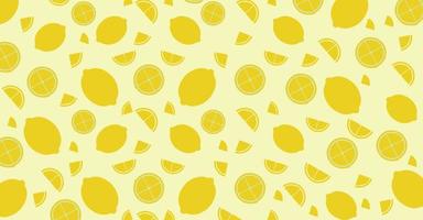 summer pattern with lemon vector