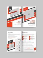 modern bi-fold brochure design with minimal and abstract shapes , corporate A4 business bifold brochure design for your agency vector