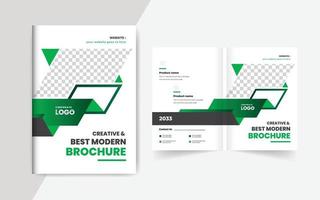 Company business brochure cover or bi fold vector