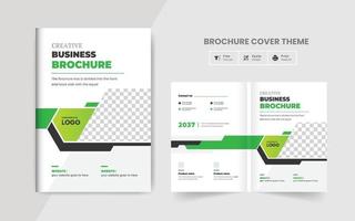 Company business brochure cover or bi fold vector