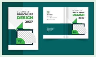 Abstract Business brochure cover bi fold design template vector