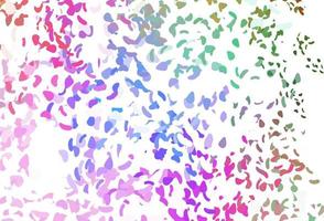 Light Multicolor, Rainbow vector pattern with chaotic shapes.