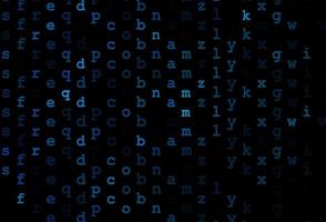 plantilla de vector azul oscuro con letras aisladas.