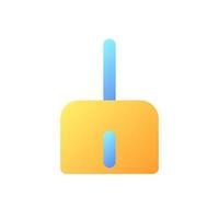 Broom pixel perfect flat gradient color ui icon. Erase messages history. Clear cache. Digital tool. Simple filled pictogram. GUI, UX design for mobile application. Vector isolated RGB illustration