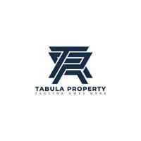 Abstract initial letter TP or PT logo in blue navy color isolated in white background applied for real estate agency logo also suitable for the brands or companies have initial name PT or TP. vector