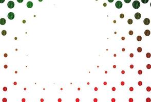 Light green, red vector template with circles.