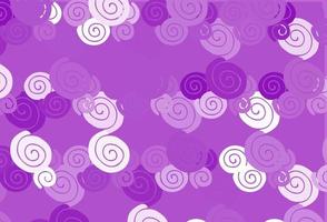 Light Purple vector pattern with curved circles.