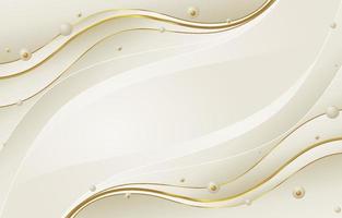 Gold and White Abstract Wave Background vector