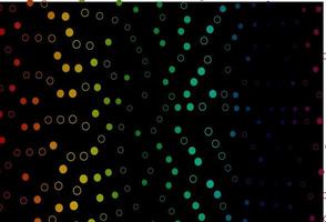 Dark Multicolor, Rainbow vector layout with circle shapes.