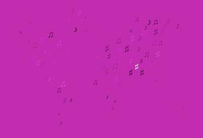 Fondo de vector rosa claro con símbolos musicales.