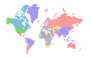 puntos del mapa mundial. plantilla de mapa mundial con continentes, américa del norte y del sur, europa y asia, áfrica y australia png