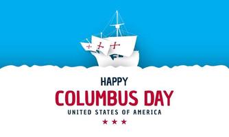 Columbus Day Background Design. Vector Illustration.